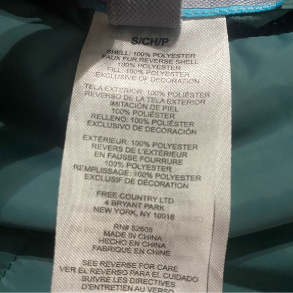 Free Country Green Free Cycle Clouds Lite Reversible Sherpa Vest - Picture 7 of 7